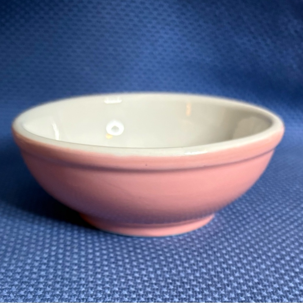 Shenango China Pink and White Ceramic Bowl Vintage Restaurantware